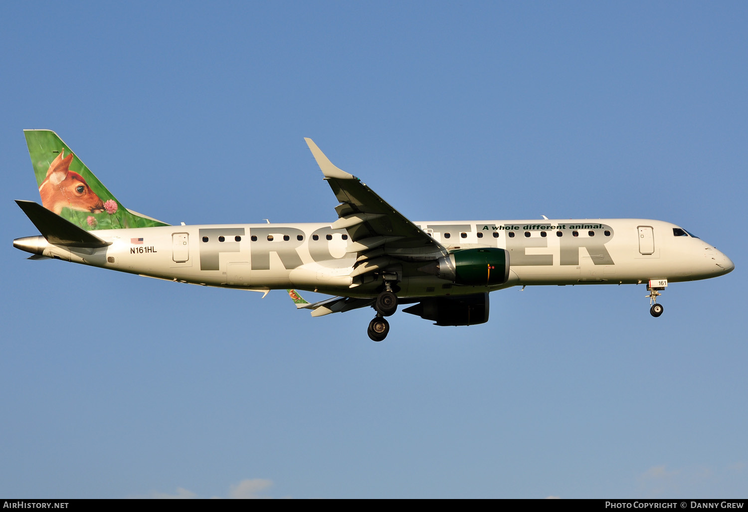 Aircraft Photo of N161HL | Embraer 190AR (ERJ-190-100IGW) | Frontier Airlines | AirHistory.net #156260