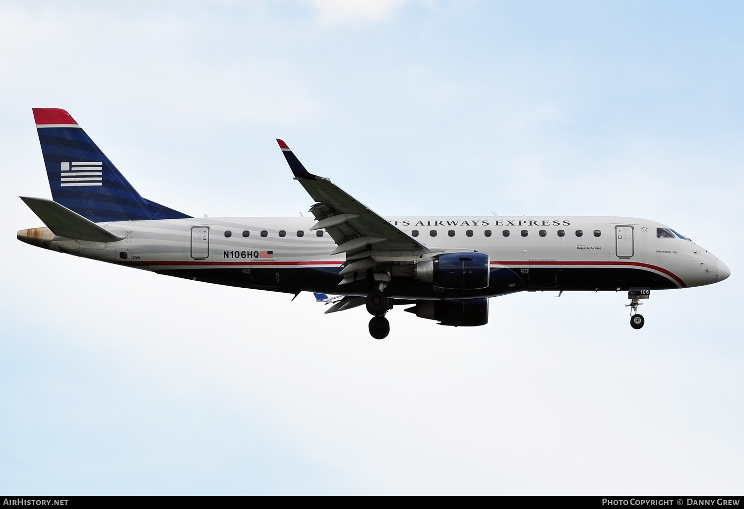 Aircraft Photo of N106HQ | Embraer 175LR (ERJ-170-200LR) | US Airways Express | AirHistory.net #156370