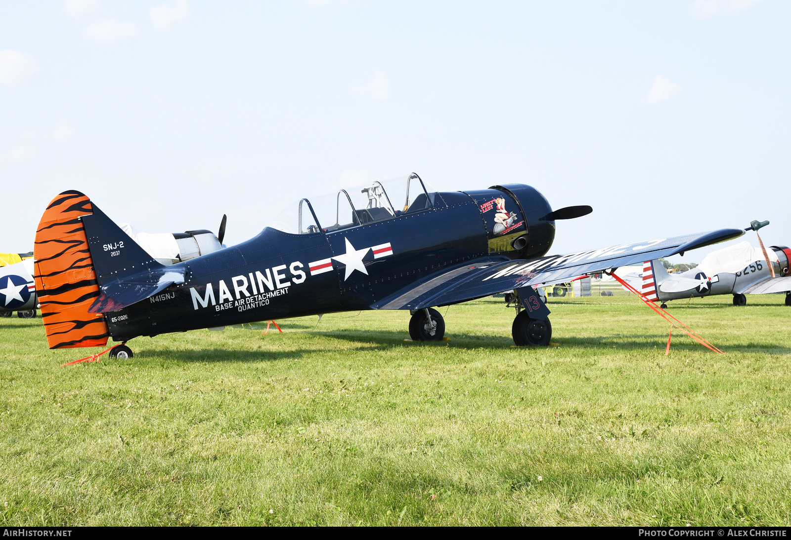 Aircraft Photo of N415NJ / 2037 | North American SNJ-5 Texan | USA - Marines | AirHistory.net #156555