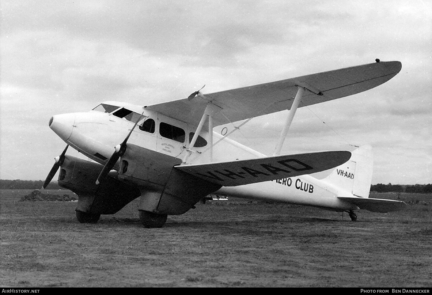Aircraft Photo of VH-AAD | De Havilland D.H. 90 Dragonfly | Griffith Aero Club | AirHistory.net #156632