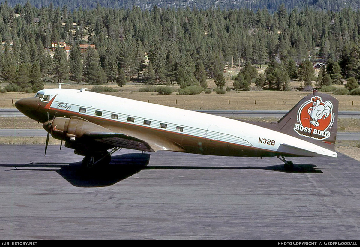 Aircraft Photo of N32B | Douglas DC-3A-253A | Tinsley's Chicken | AirHistory.net #156647