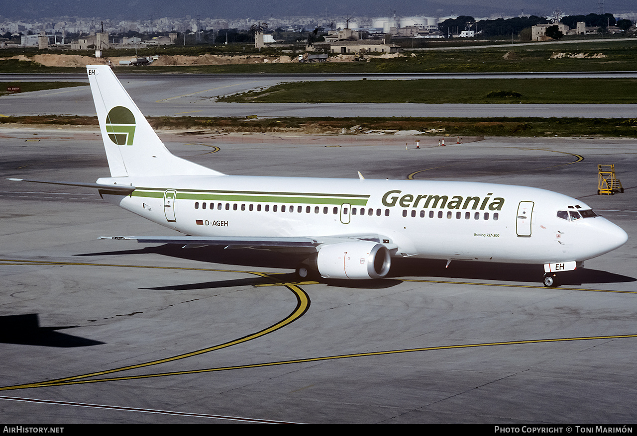 Aircraft Photo of D-AGEH | Boeing 737-3L9 | Germania | AirHistory.net #156653