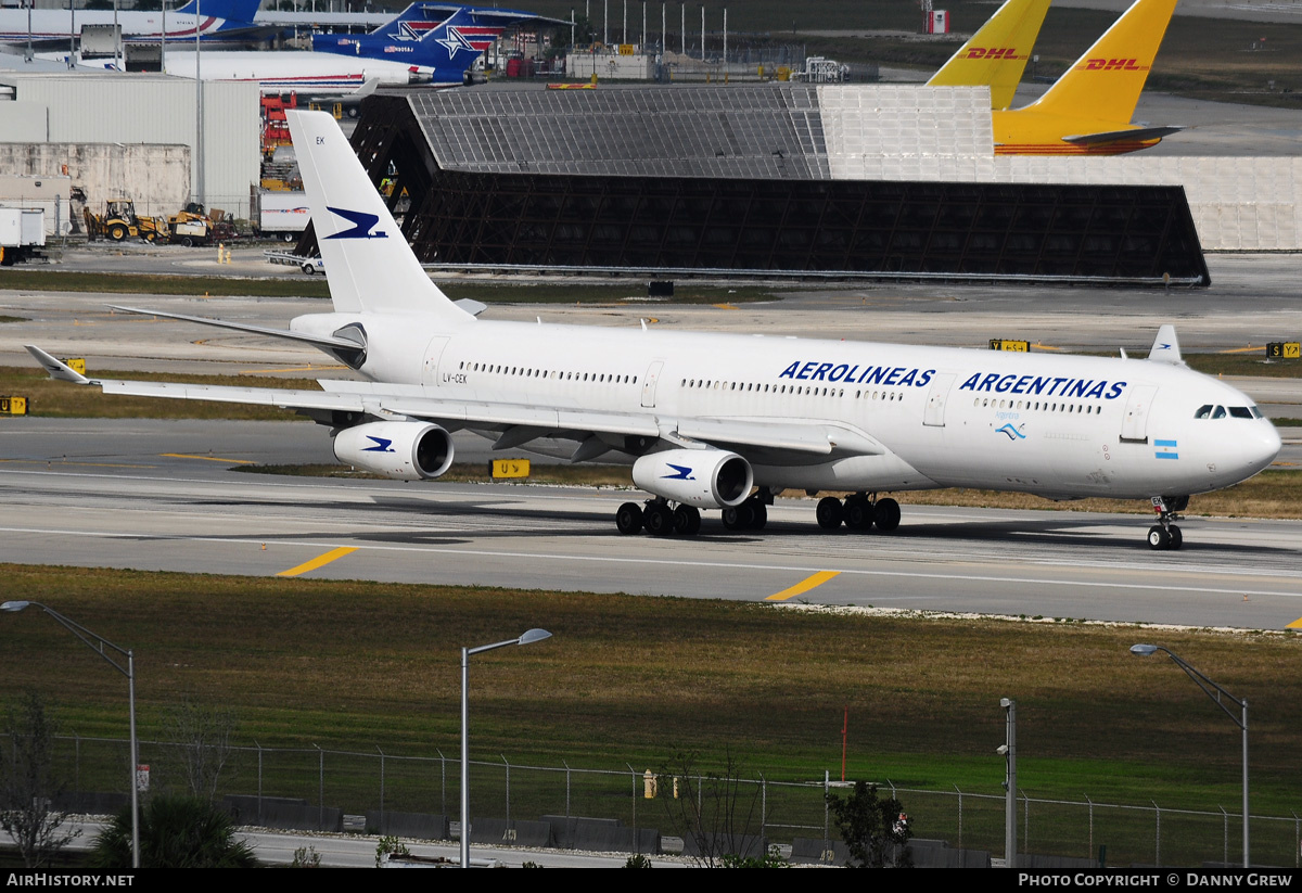 Aircraft Photo of LV-CEK | Airbus A340-312 | Aerolíneas Argentinas | AirHistory.net #156673