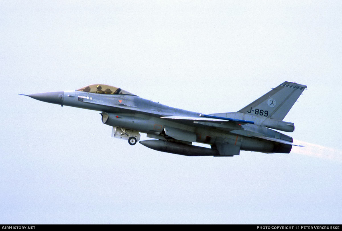 Aircraft Photo of J-869 | General Dynamics F-16A Fighting Falcon | Netherlands - Air Force | AirHistory.net #156687