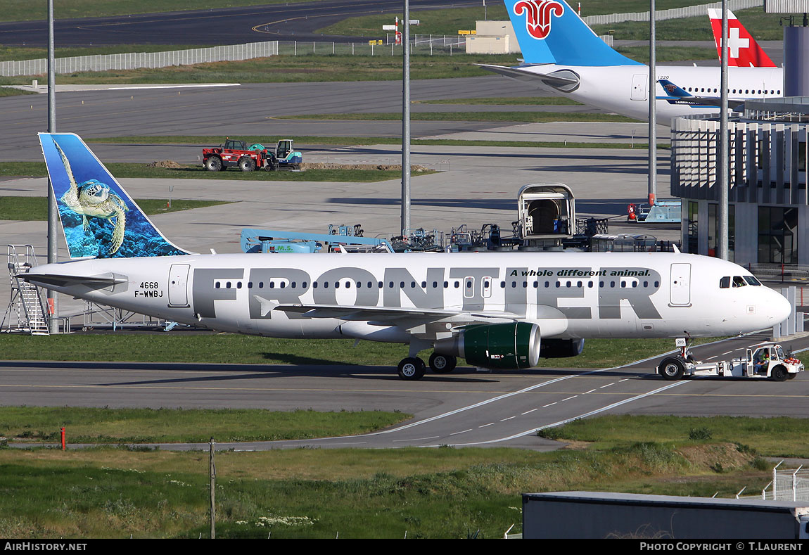Aircraft Photo of F-WWBJ | Airbus A320-214 | Frontier Airlines | AirHistory.net #156778