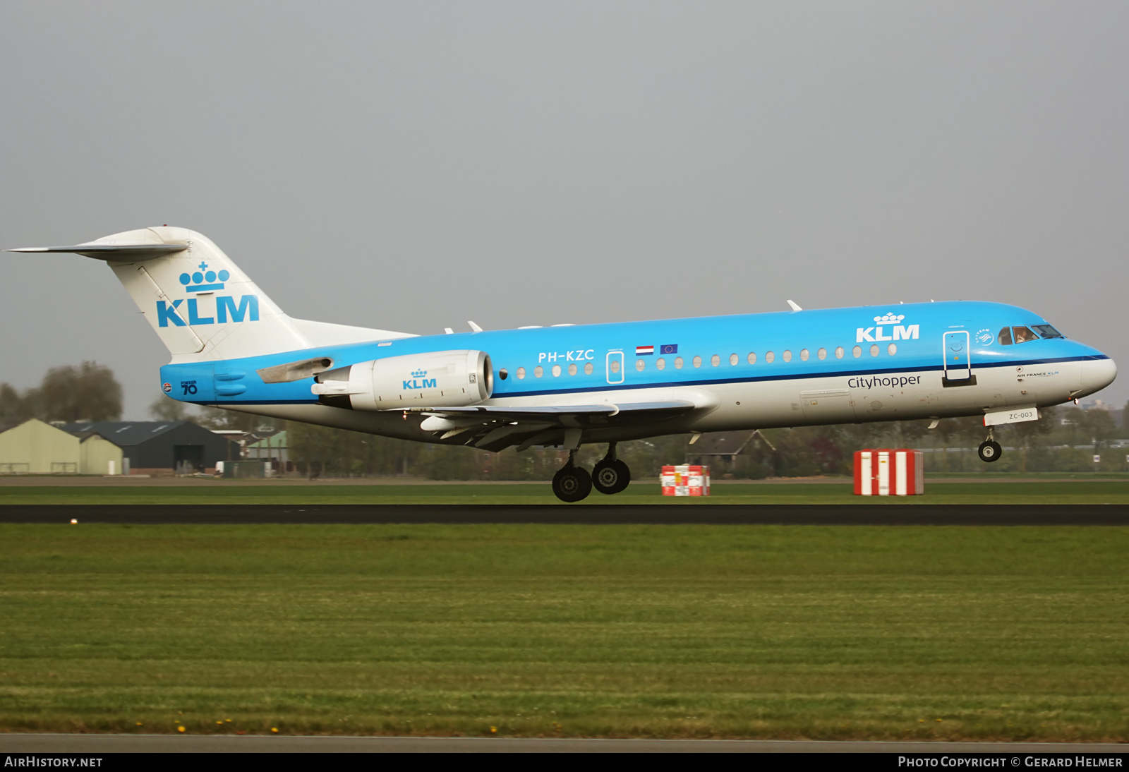 Aircraft Photo of PH-KZC | Fokker 70 (F28-0070) | KLM Cityhopper | AirHistory.net #156890