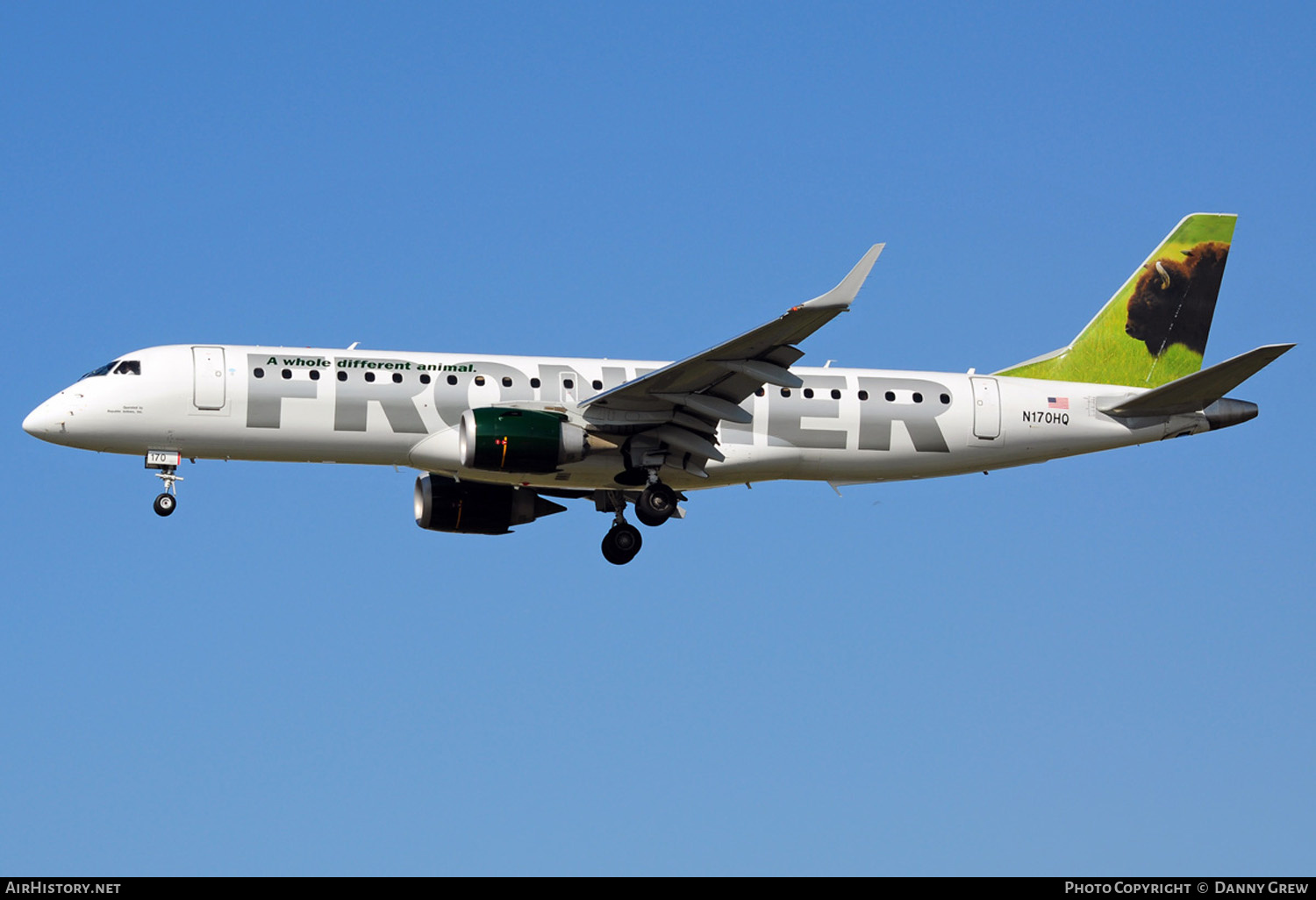 Aircraft Photo of N170HQ | Embraer 190AR (ERJ-190-100IGW) | Frontier Airlines | AirHistory.net #157018