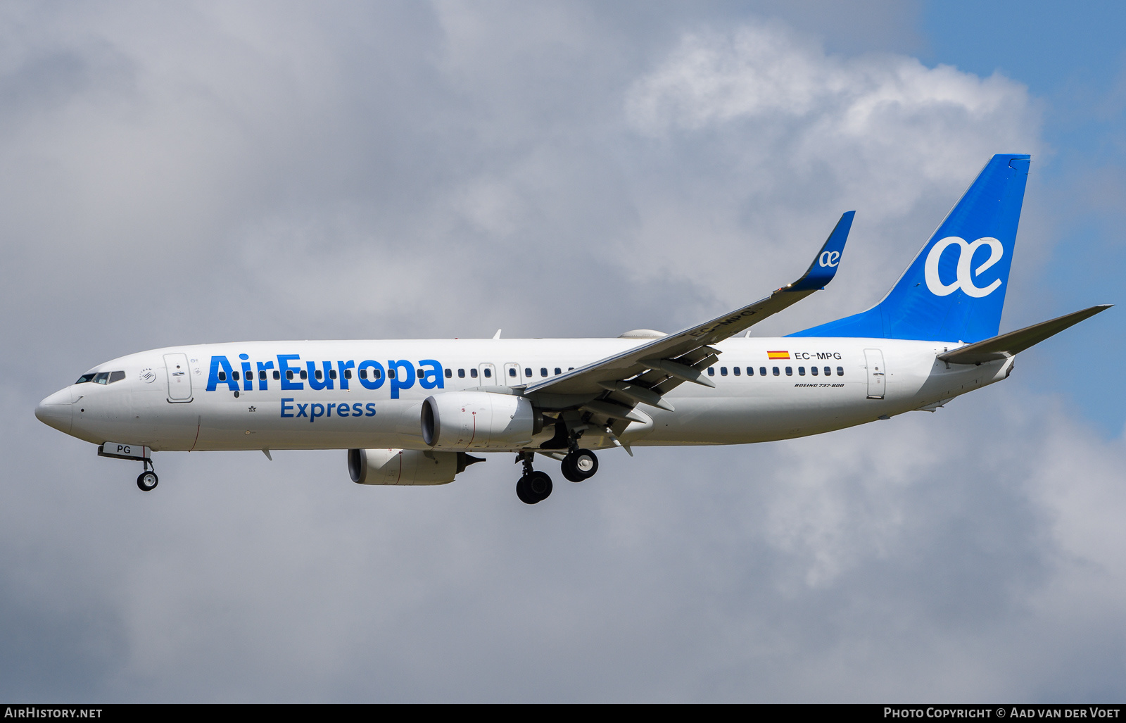 Aircraft Photo of EC-MPG | Boeing 737-800 | Air Europa Express | AirHistory.net #157164