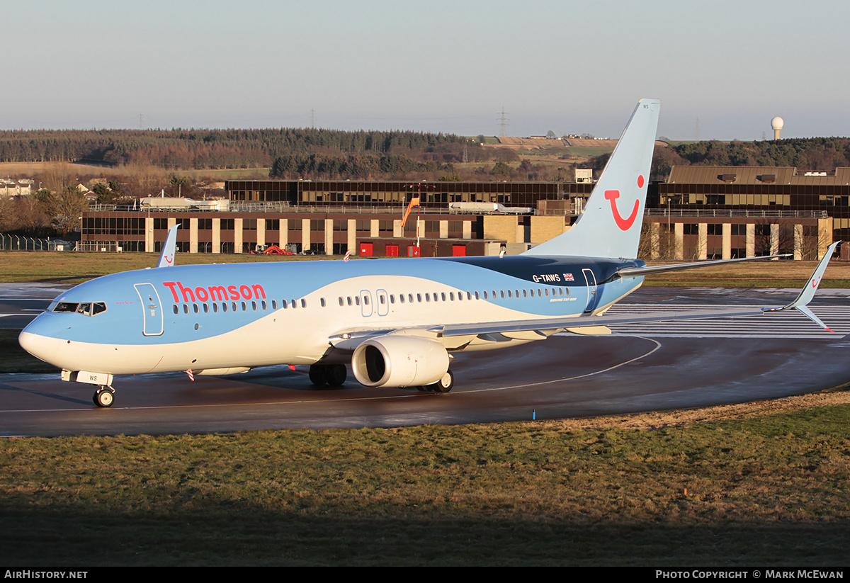 Aircraft Photo of G-TAWS | Boeing 737-8K5 | Thomson Airways | AirHistory.net #157194