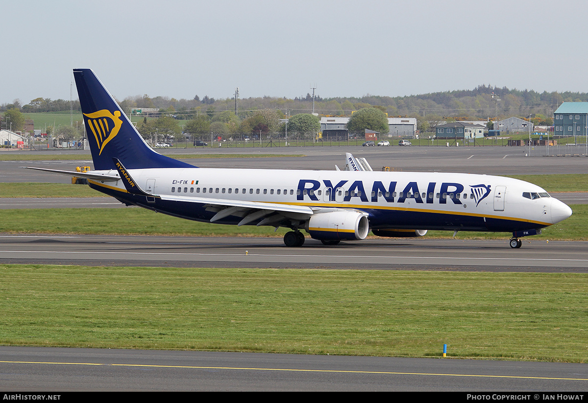 Aircraft Photo of EI-FIK | Boeing 737-8AS | Ryanair | AirHistory.net #157327