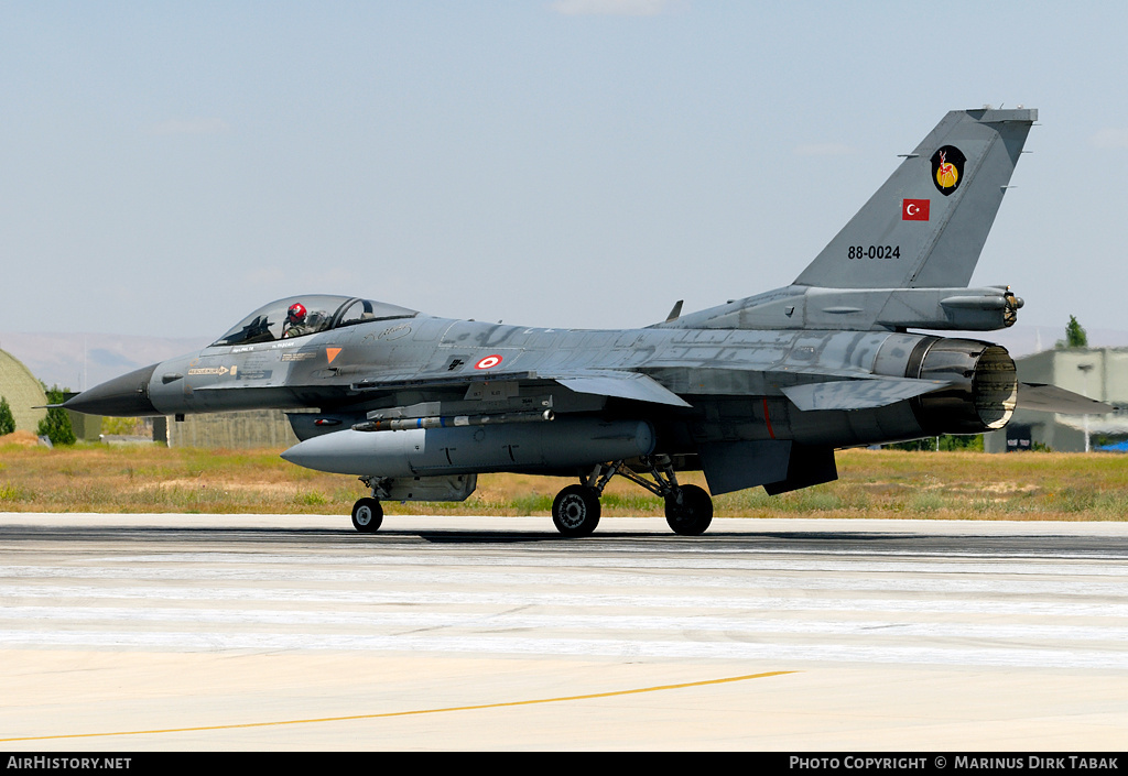 Aircraft Photo of 88-0024 | General Dynamics F-16C Fighting Falcon | Turkey - Air Force | AirHistory.net #157383