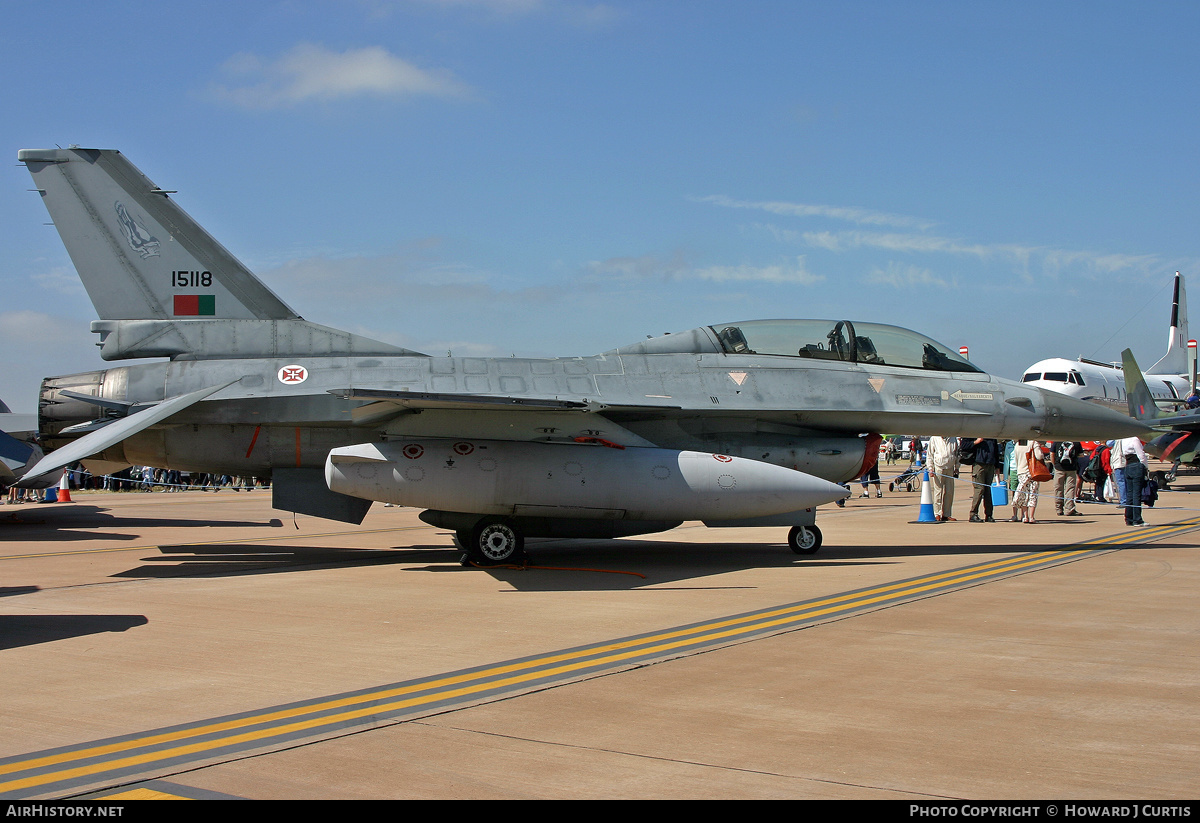 Aircraft Photo of 15118 | Lockheed F-16B Fighting Falcon | Portugal - Air Force | AirHistory.net #157580