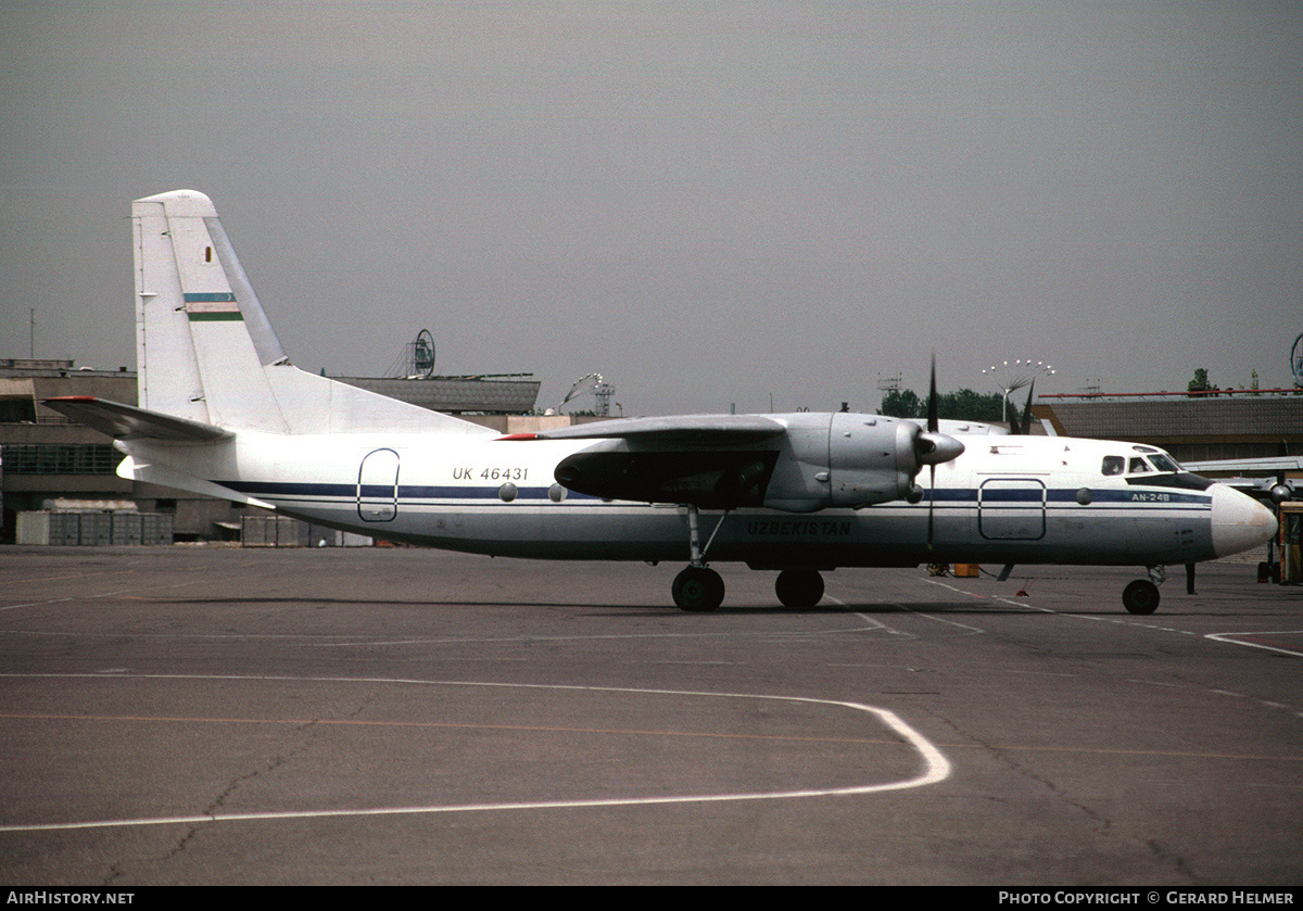 Aircraft Photo of UK-46431 | Antonov An-24B | Uzbekistan Airways | AirHistory.net #157582