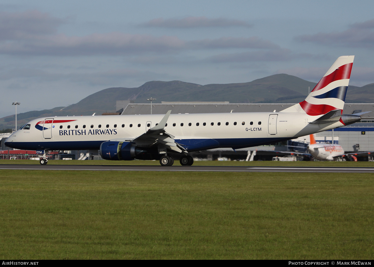 Aircraft Photo of G-LCYM | Embraer 190SR (ERJ-190-100SR) | British Airways | AirHistory.net #157627