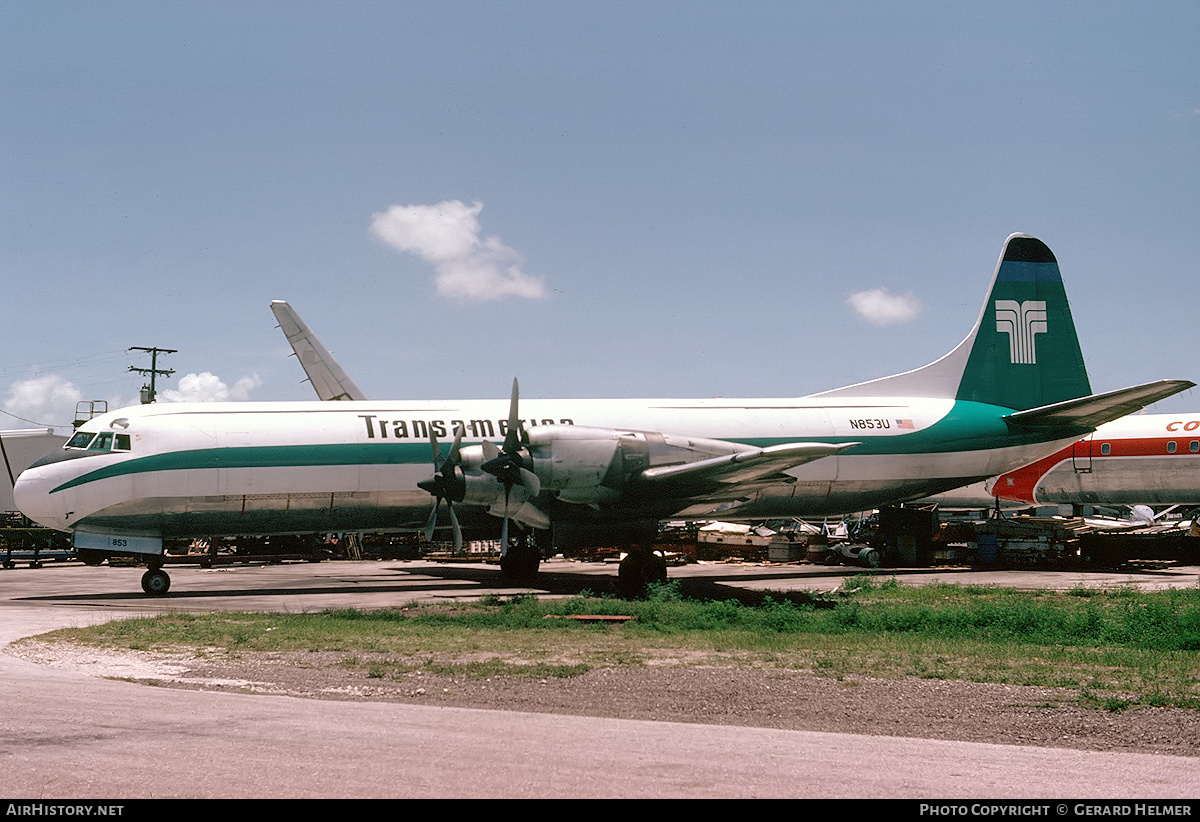 Aircraft Photo of N853U | Lockheed L-188C(F) Electra | Transamerica Airlines | AirHistory.net #157646