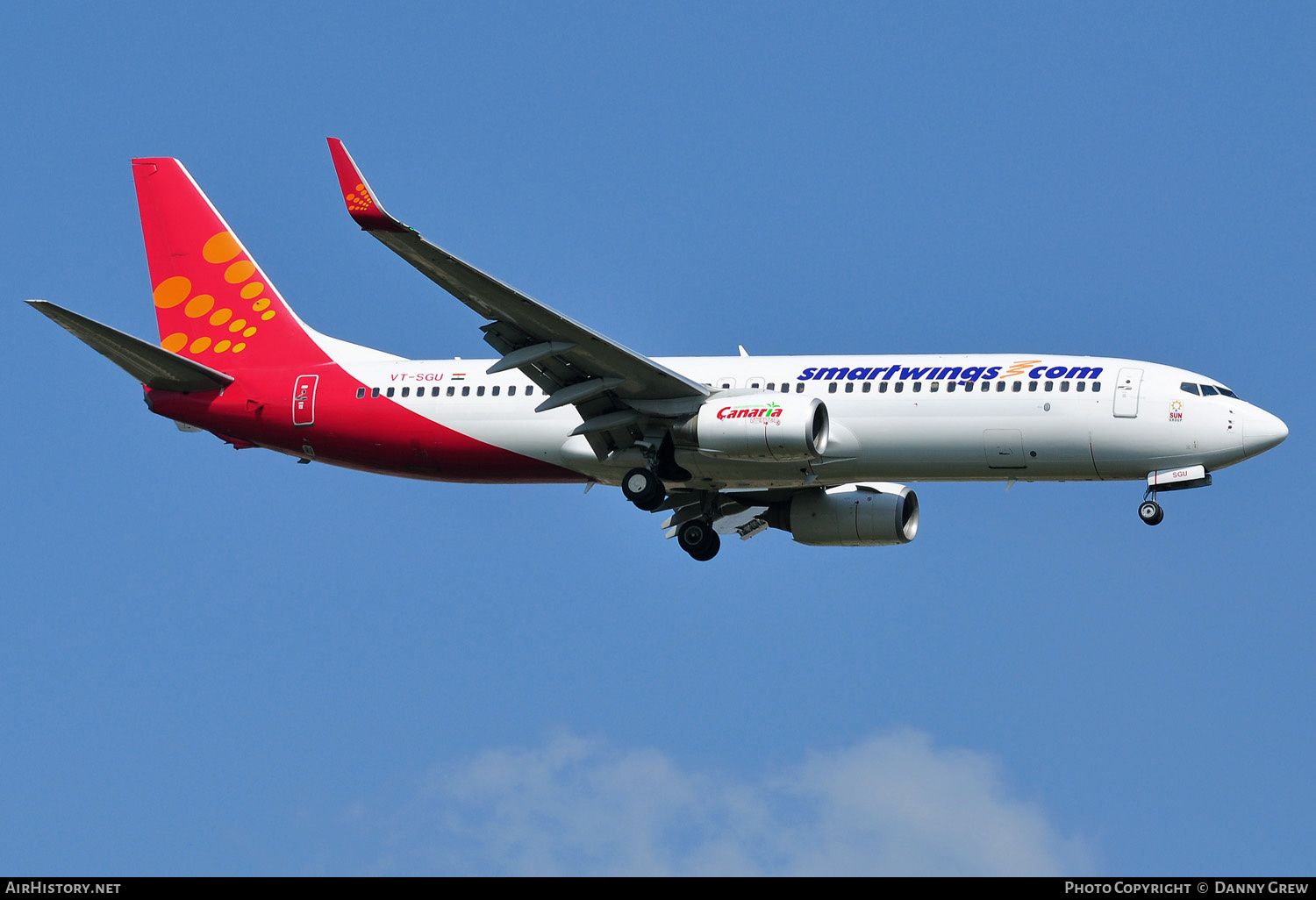 Aircraft Photo of VT-SGU | Boeing 737-8GJ | Smartwings | AirHistory.net #157735