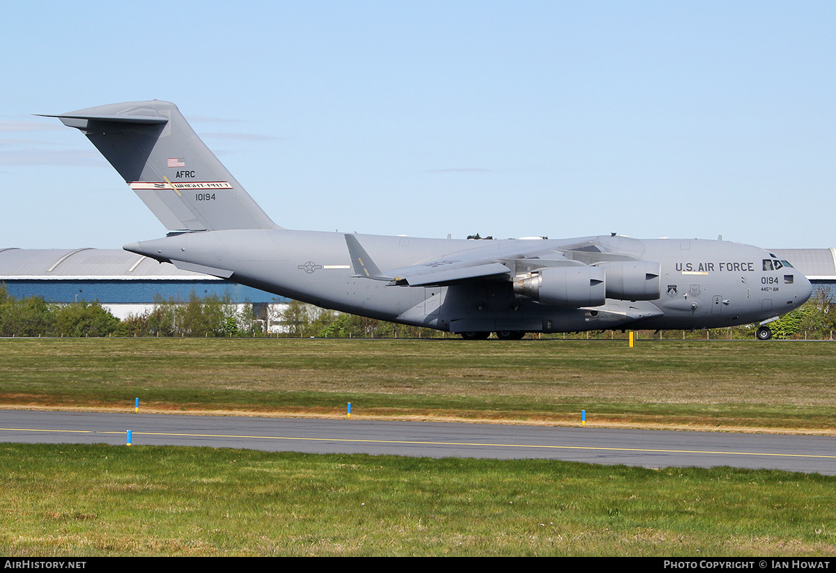 Aircraft Photo of 01-0194 / 10194 | Boeing C-17A Globemaster III | USA - Air Force | AirHistory.net #157771