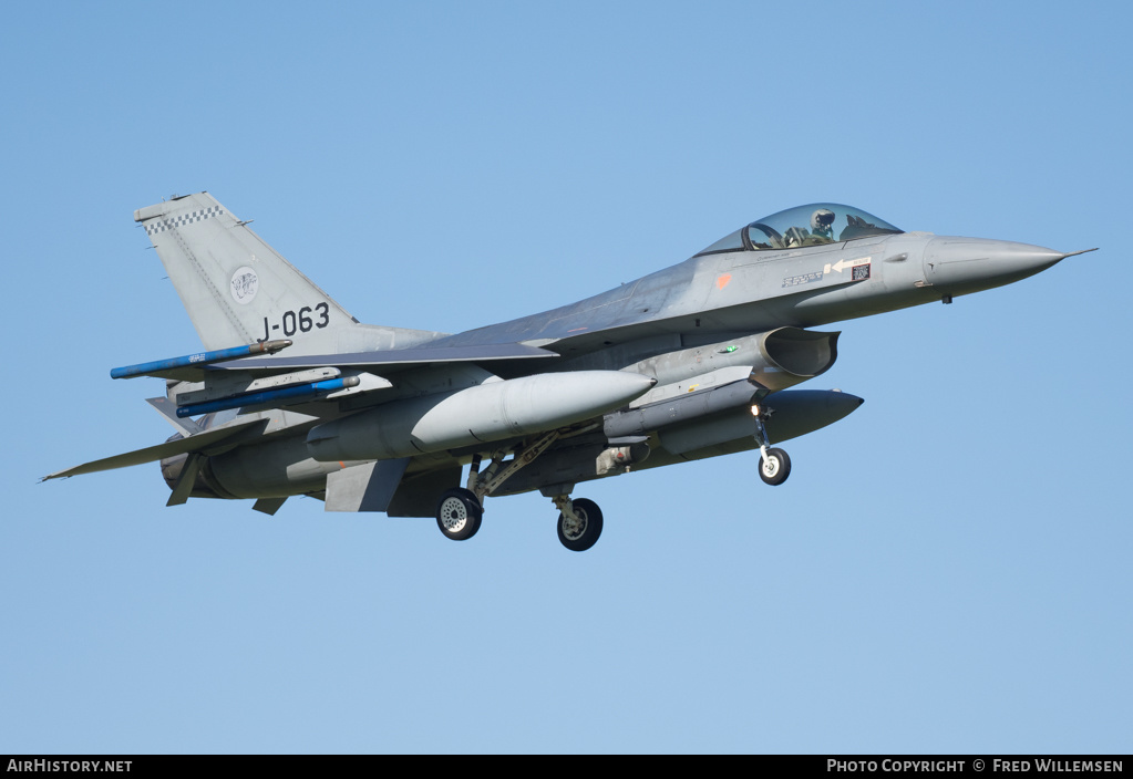 Aircraft Photo of J-063 | General Dynamics F-16AM Fighting Falcon | Netherlands - Air Force | AirHistory.net #157962