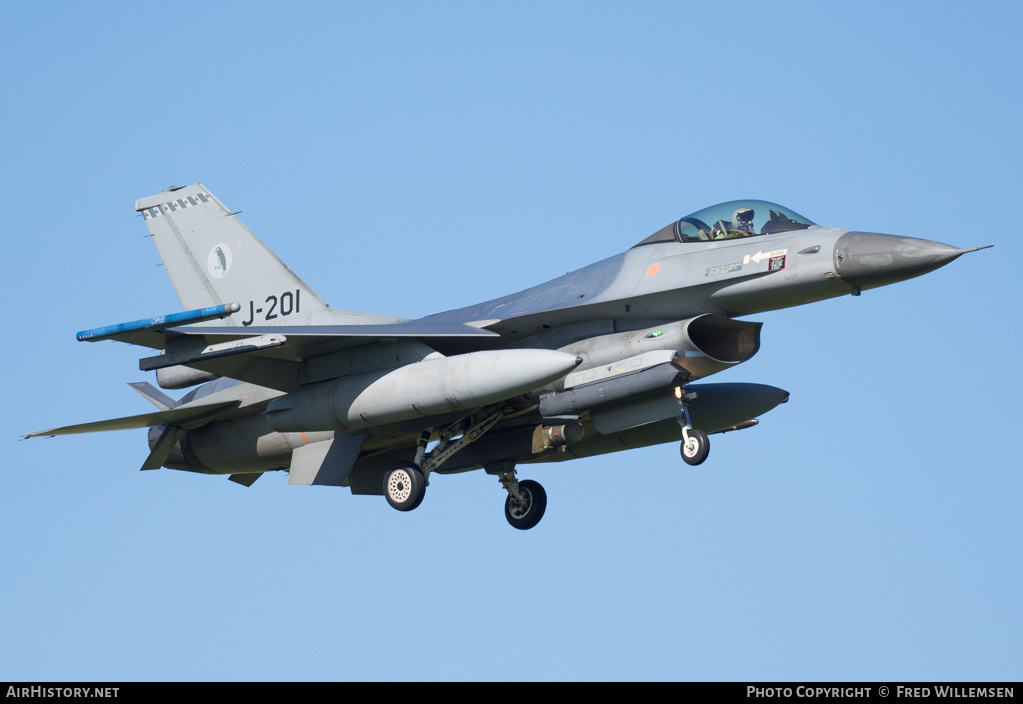 Aircraft Photo of J-201 | General Dynamics F-16AM Fighting Falcon | Netherlands - Air Force | AirHistory.net #158030