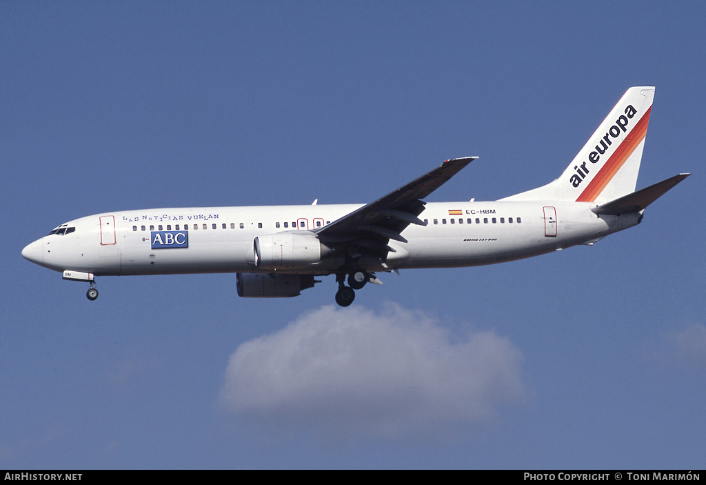 Aircraft Photo of EC-HBM | Boeing 737-85P | Air Europa | AirHistory.net #158067