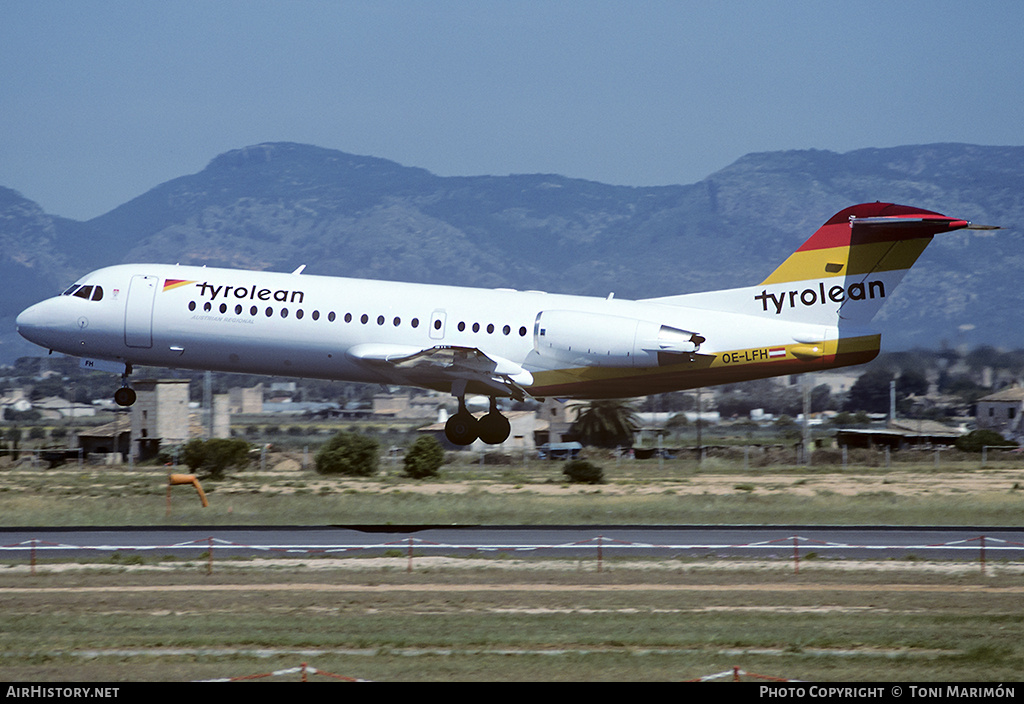 Aircraft Photo of OE-LFH | Fokker 70 (F28-0070) | Tyrolean Airways | AirHistory.net #158072