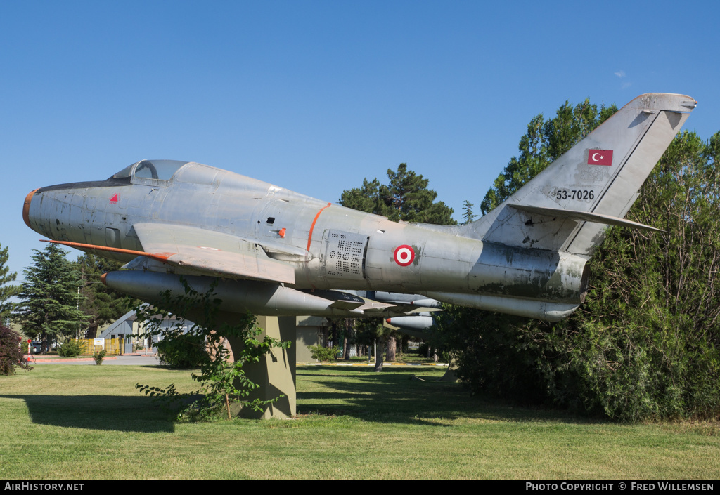 Aircraft Photo of 53-7026 | Republic F-84F Thunderstreak | Turkey - Air Force | AirHistory.net #158169