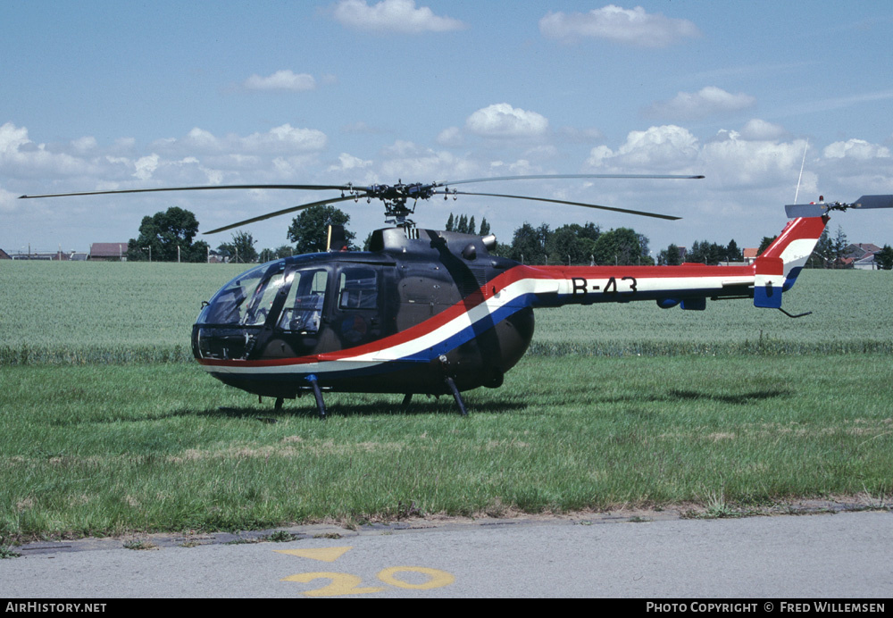 Aircraft Photo of B-43 | MBB BO-105CB-4 | Netherlands - Air Force | AirHistory.net #158250