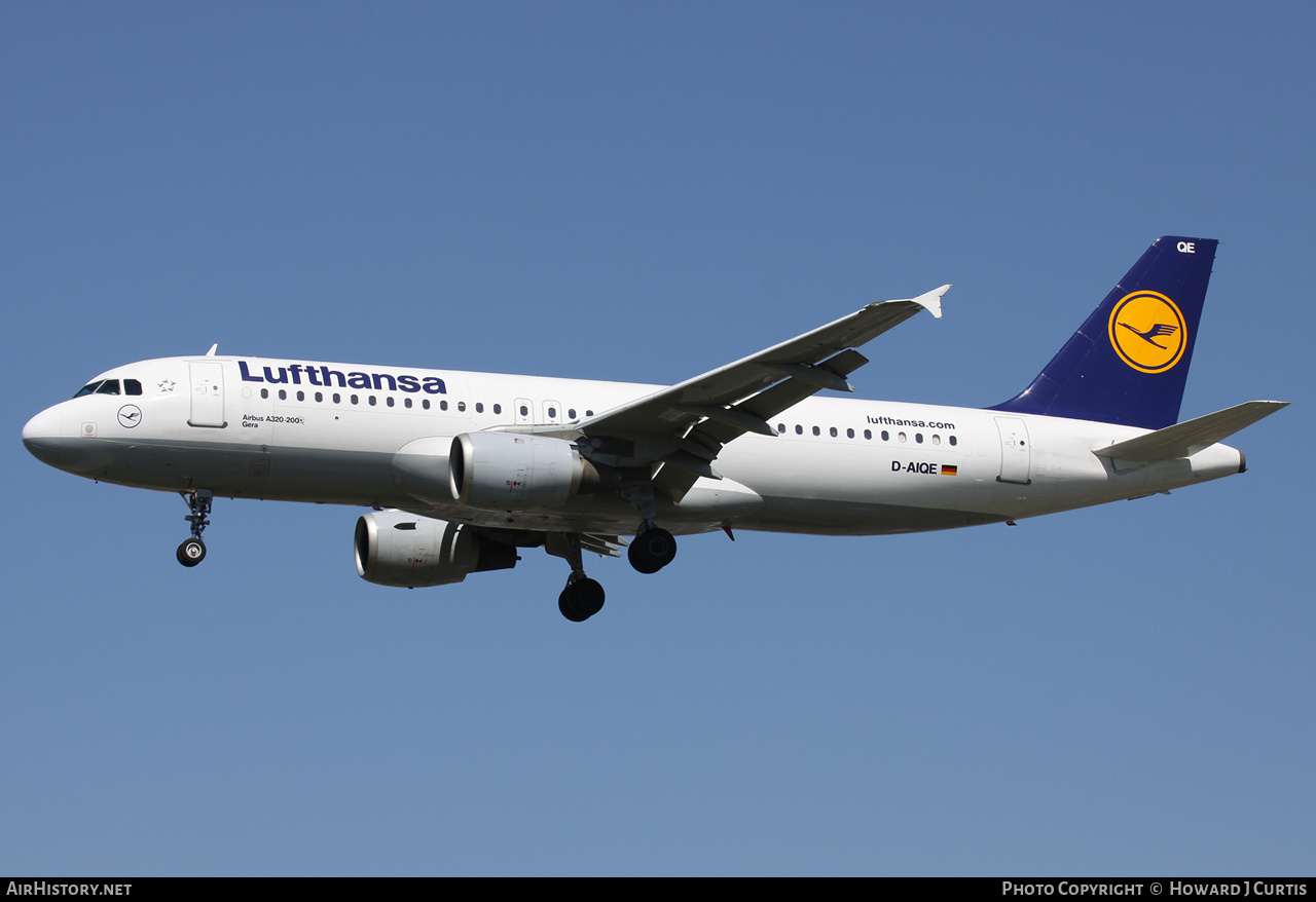 Aircraft Photo of D-AIQE | Airbus A320-211 | Lufthansa | AirHistory.net #158260