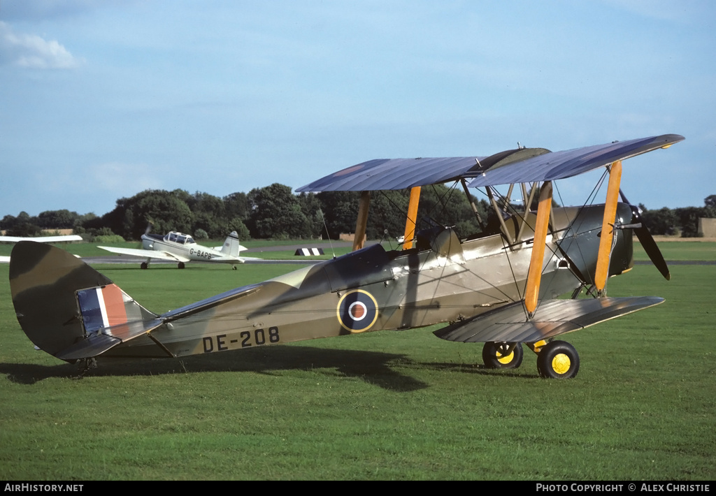 Aircraft Photo of G-AGYU / DE208 | De Havilland D.H. 82A Tiger Moth II | UK - Air Force | AirHistory.net #158281