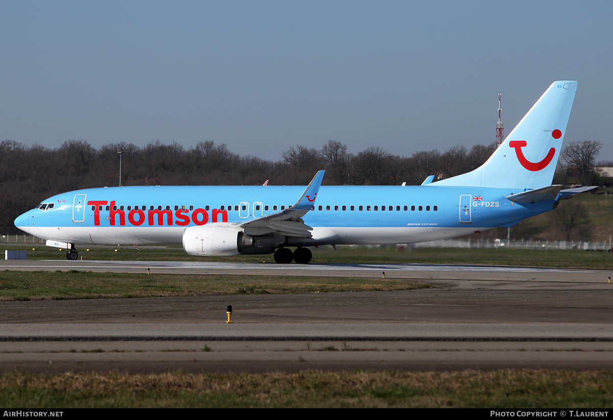 Aircraft Photo of G-FDZS | Boeing 737-8K5 | Thomson Airways | AirHistory.net #158328