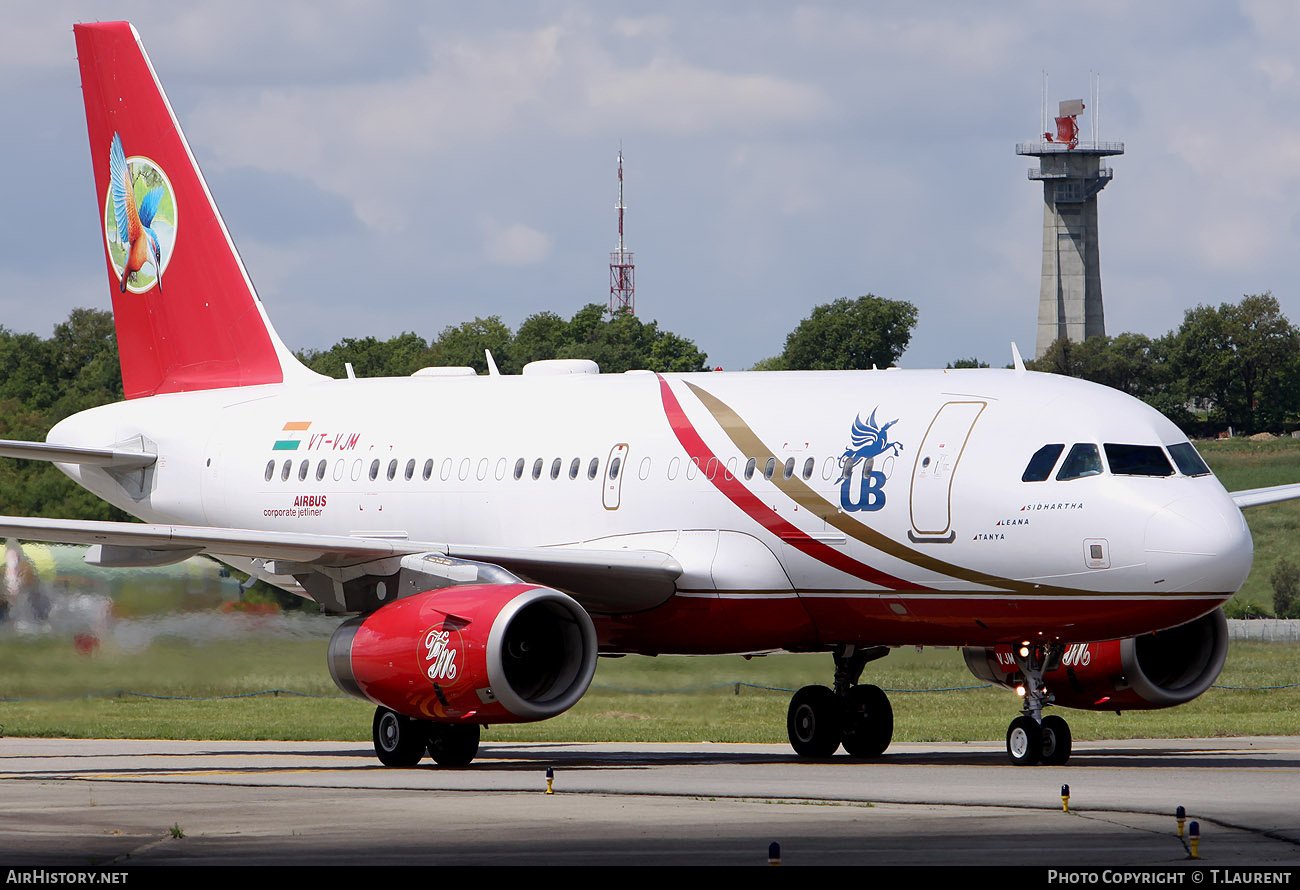 Aircraft Photo of VT-VJM | Airbus ACJ319 (A319-133/CJ) | UB Group - United Breweries | AirHistory.net #158486