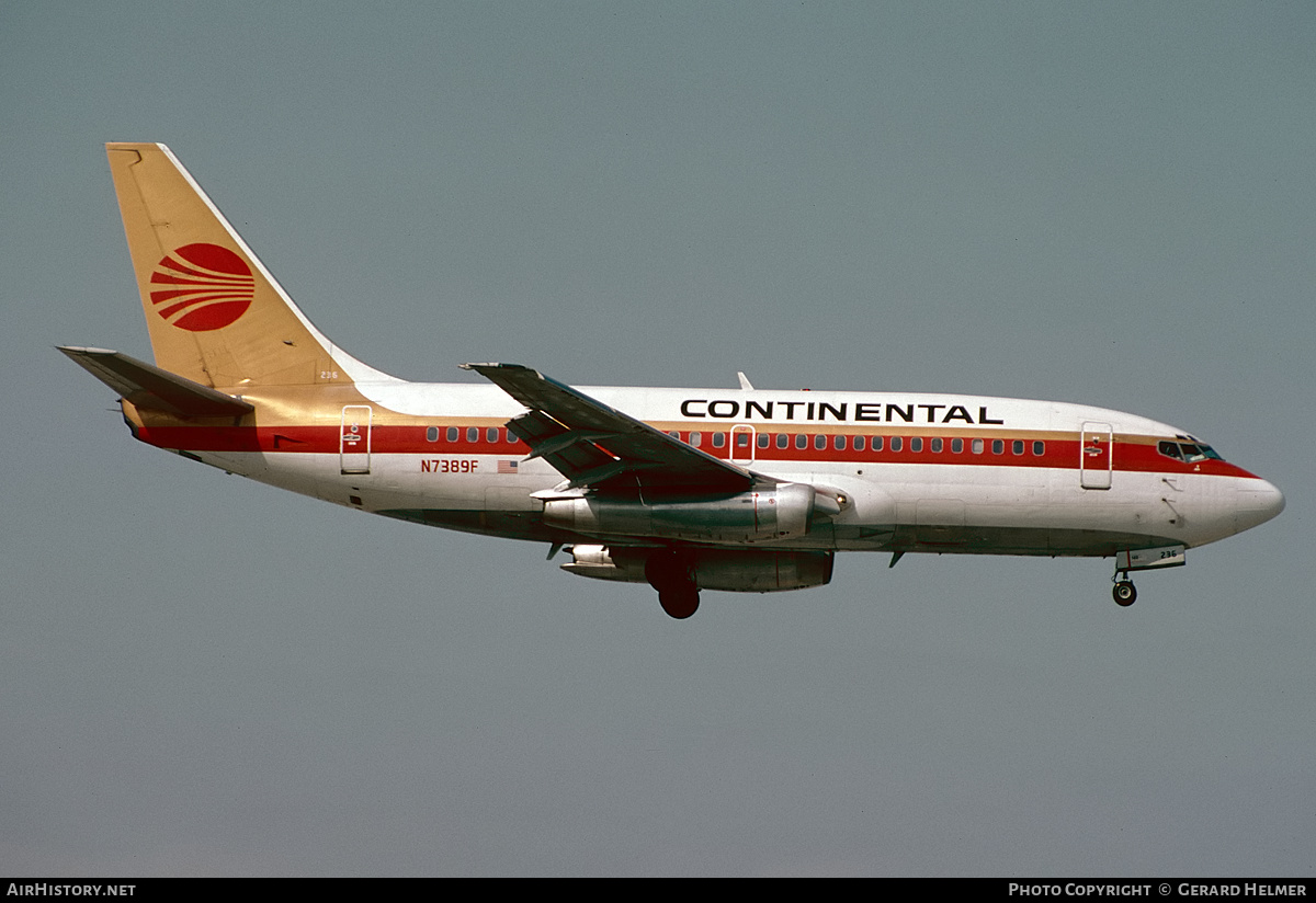 Aircraft Photo of N7389F | Boeing 737-222 | Continental Airlines | AirHistory.net #158530