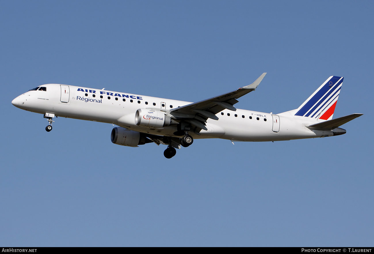 Aircraft Photo of F-HBLE | Embraer 190LR (ERJ-190-100LR) | Air France | AirHistory.net #158624