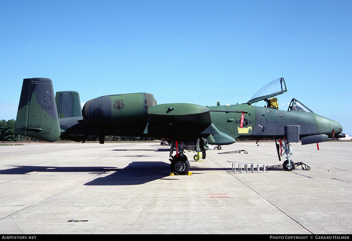 Aircraft Photo of 78-0643 / AF78-643 | Fairchild A-10A Thunderbolt II | USA - Air Force | AirHistory.net #159003