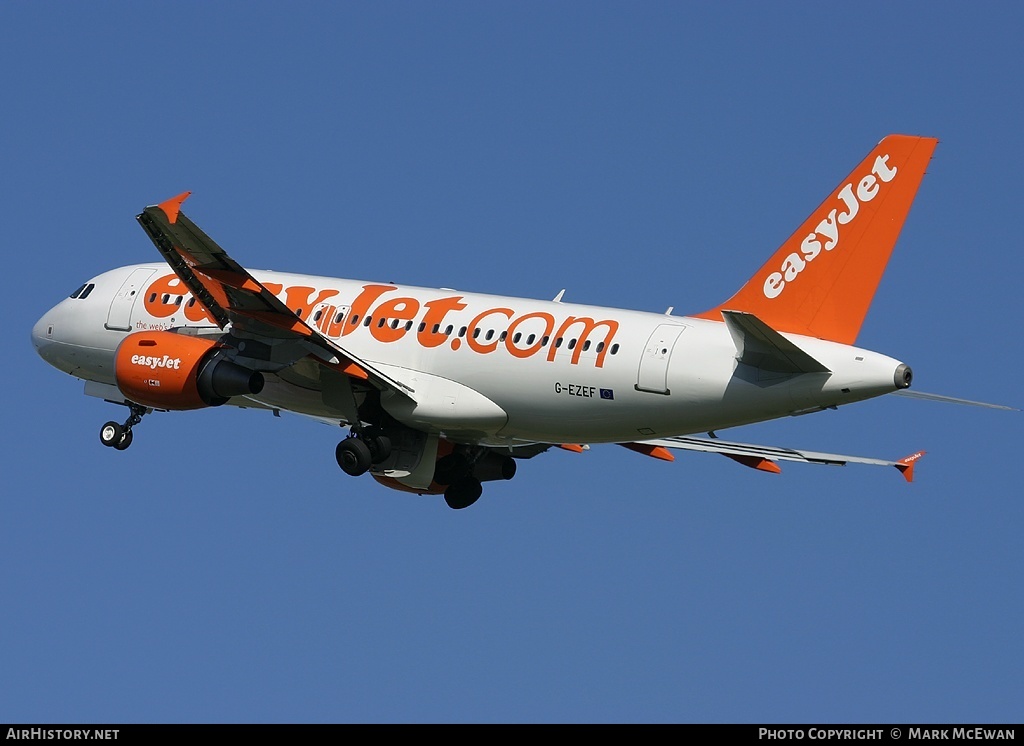 Aircraft Photo of G-EZEF | Airbus A319-111 | EasyJet | AirHistory.net #159042
