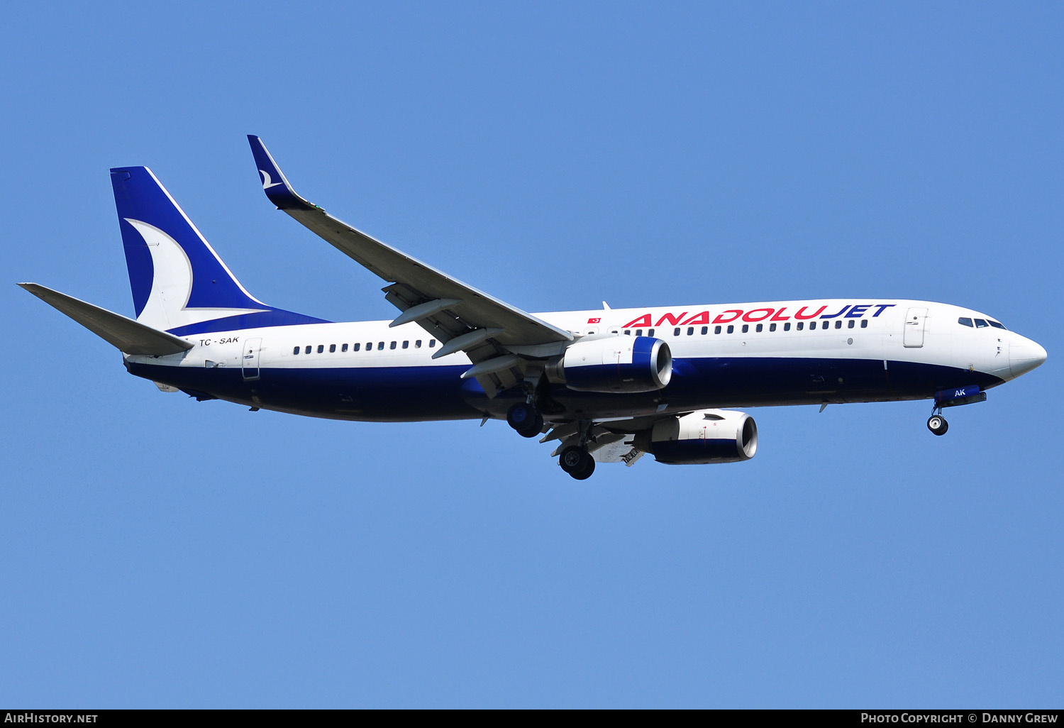 Aircraft Photo of TC-SAK | Boeing 737-8AS | AnadoluJet | AirHistory.net #159163