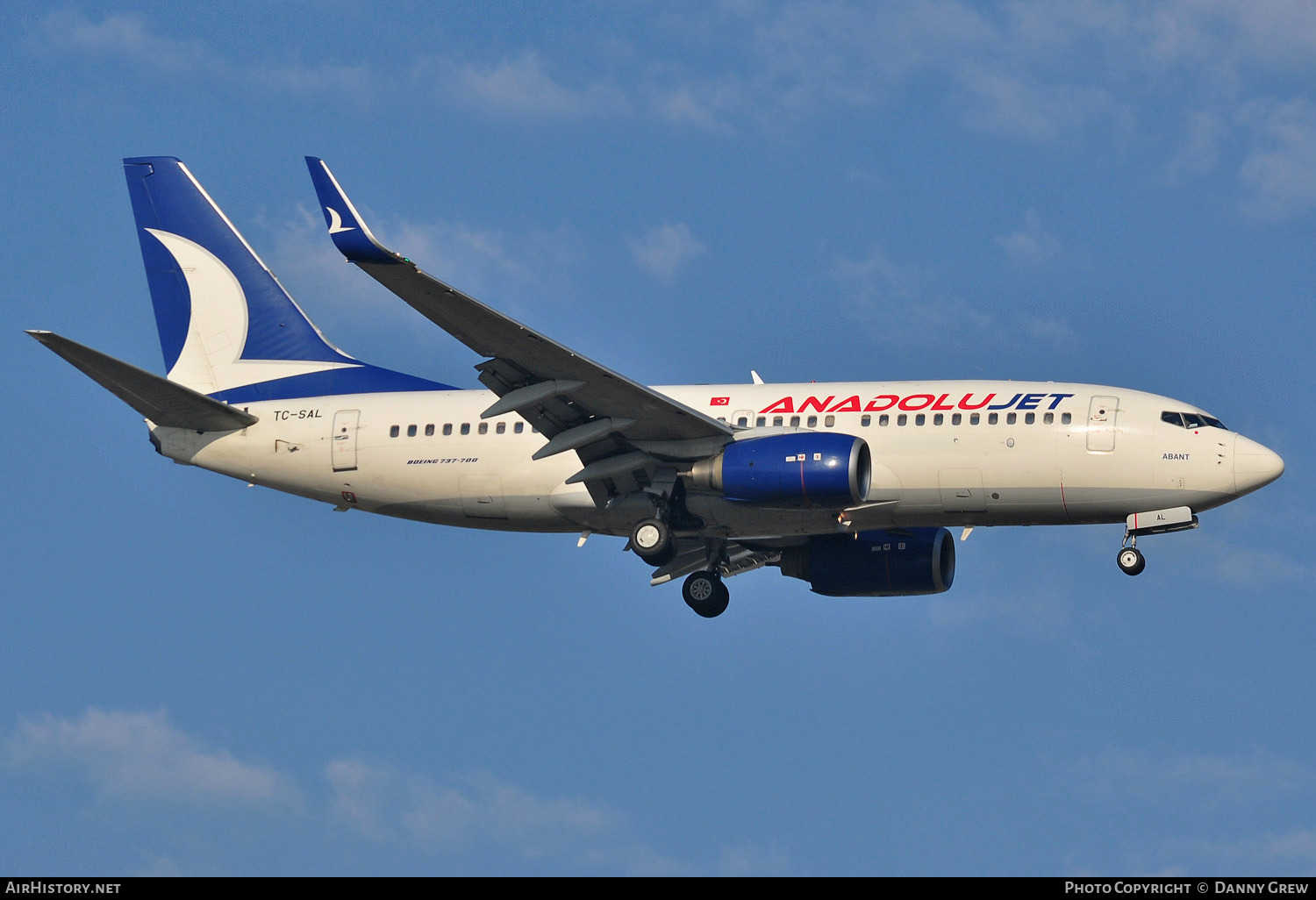 Aircraft Photo of TC-SAL | Boeing 737-76N | AnadoluJet | AirHistory.net #159171