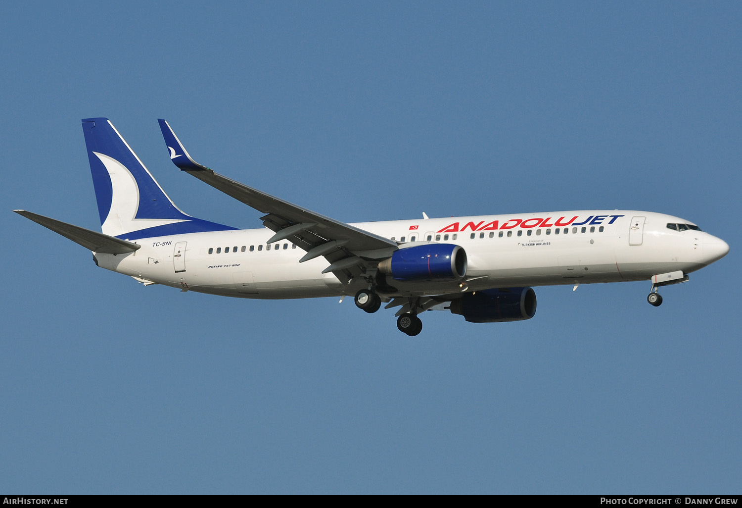 Aircraft Photo of TC-SNI | Boeing 737-8FH | AnadoluJet | AirHistory.net #159185