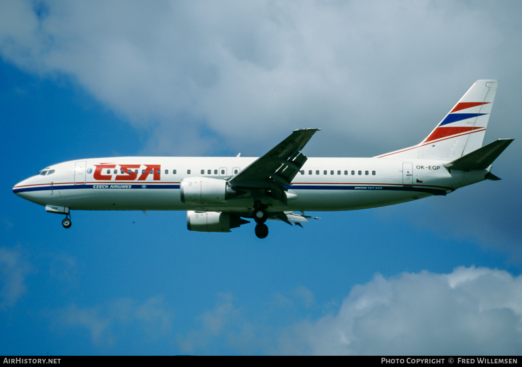Aircraft Photo of OK-EGP | Boeing 737-45S | ČSA - Czech Airlines | AirHistory.net #159219