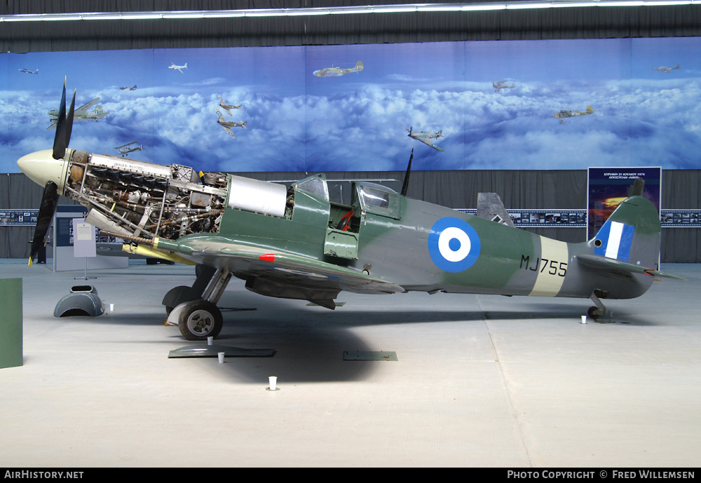 Aircraft Photo of MJ755 | Supermarine 361 Spitfire LF9C | Greece - Air Force | AirHistory.net #159296