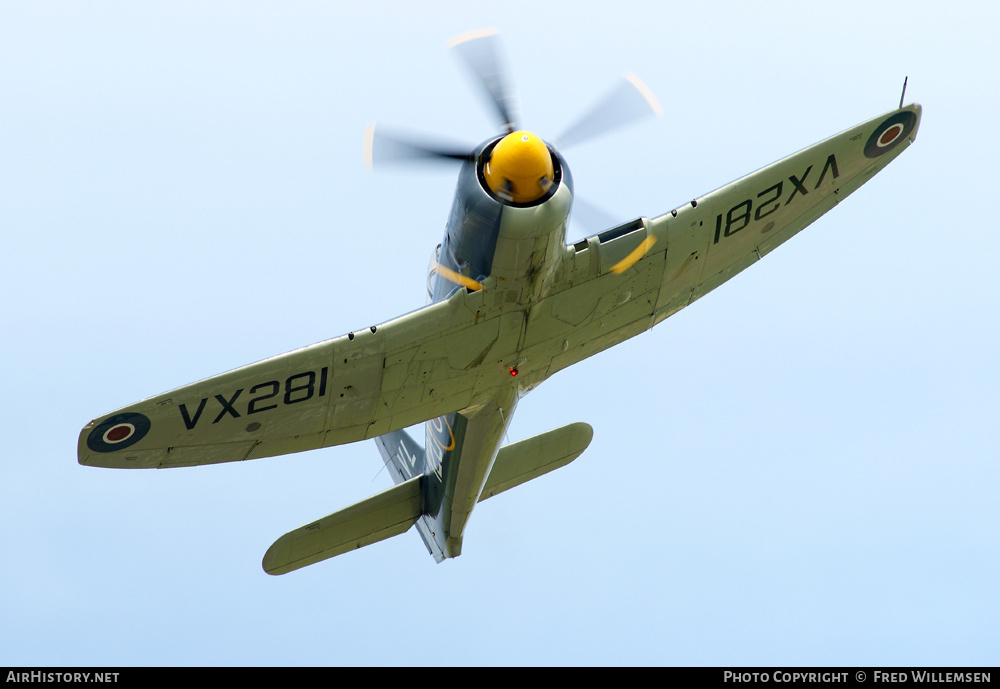 Aircraft Photo of G-RNHF / VX281/VL-120 | Hawker Sea Fury T20 | UK - Navy | AirHistory.net #159301