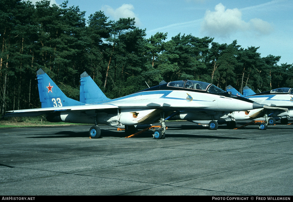 Aircraft Photo of 33 white | Mikoyan-Gurevich MiG-29UB (9-51) | Russia - Air Force | AirHistory.net #159319