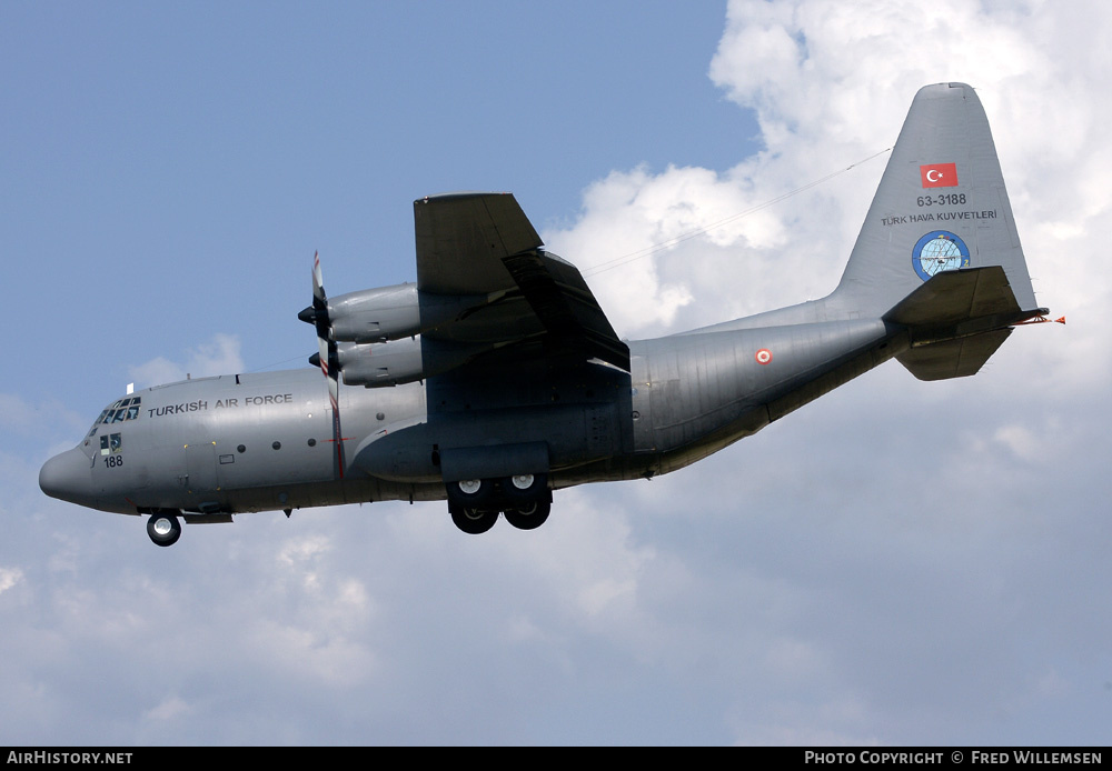 Aircraft Photo of 63-3188 | Lockheed C-130E Hercules (L-382) | Turkey - Air Force | AirHistory.net #159486