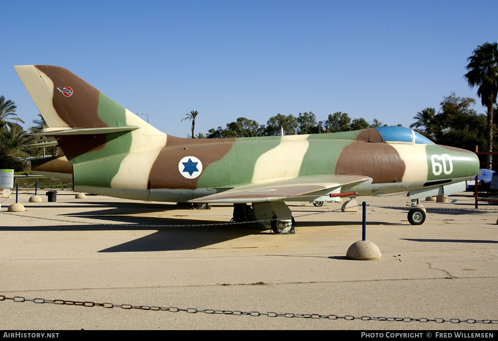 Aircraft Photo of 60 | Dassault MD-454 Mystere IV A | Israel - Air Force | AirHistory.net #159520