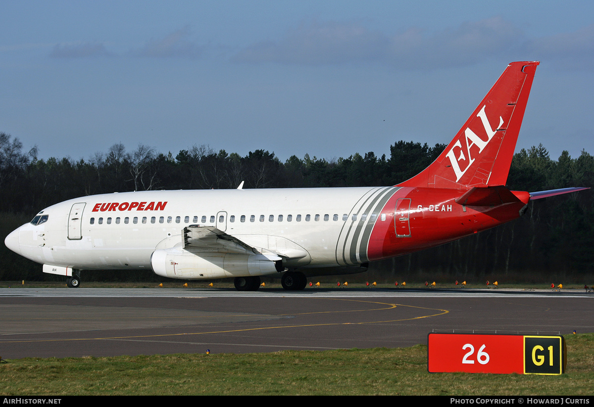 Aircraft Photo of G-CEAH | Boeing 737-229/Adv | European Aircharter - EAL/EAC | AirHistory.net #159529