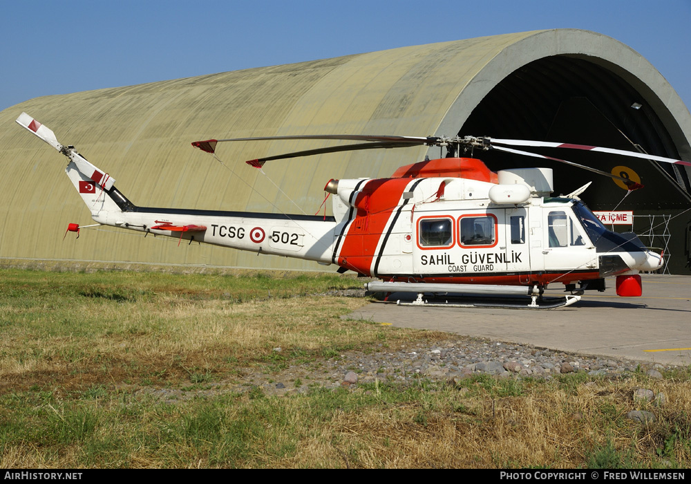 Aircraft Photo of TCSG-502 | Agusta AB-412EP Grifone | Turkey - Coast Guard | AirHistory.net #159531