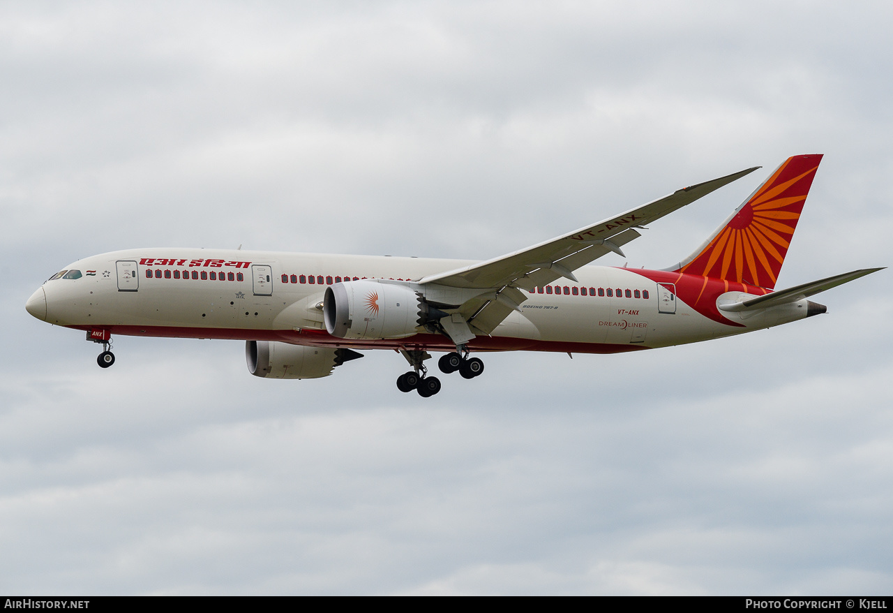 Aircraft Photo of VT-ANX | Boeing 787-8 Dreamliner | Air India | AirHistory.net #159556
