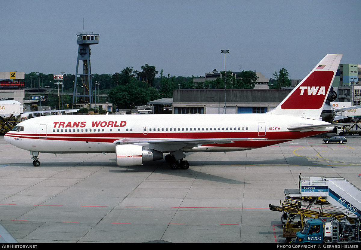 Aircraft Photo of N603TW | Boeing 767-231(ER) | Trans World Airlines - TWA | AirHistory.net #159575