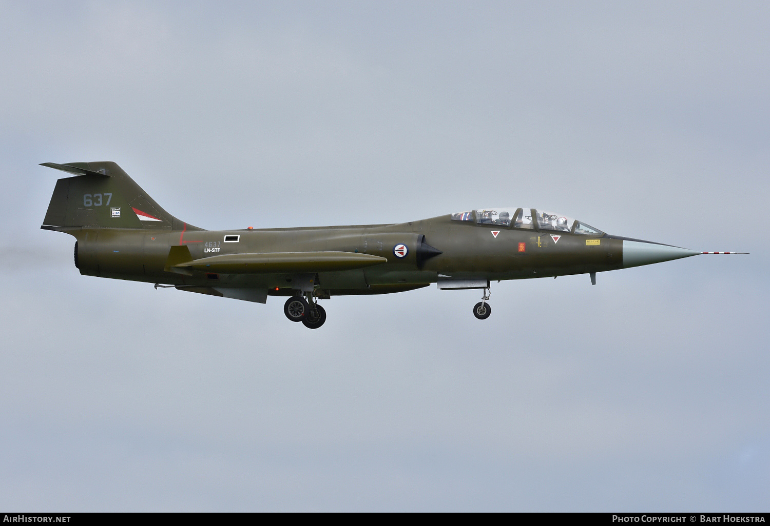 Aircraft Photo of LN-STF / 637 | Lockheed CF-104D Starfighter Mk1 | Norway - Air Force | AirHistory.net #159600