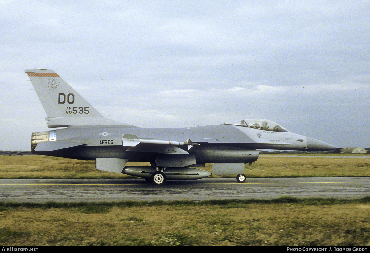 Aircraft Photo of 80-0535 / AF80-535 | General Dynamics F-16A Fighting Falcon | USA - Air Force | AirHistory.net #159677